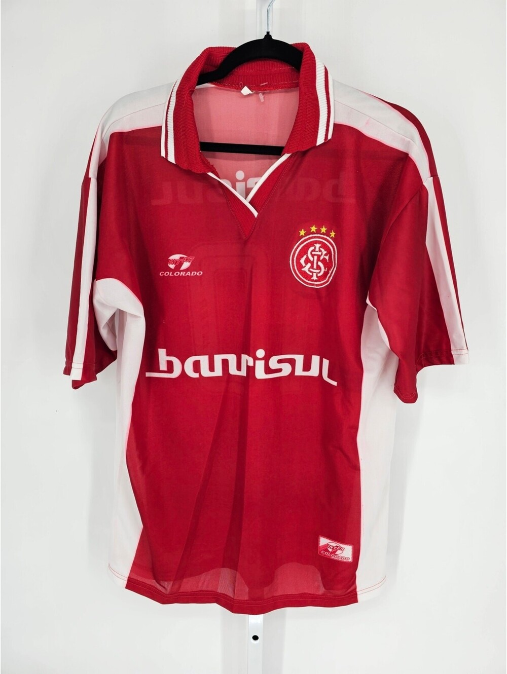 Vintage 2001 S.C.Internacional Home S/S No.10 jersey sz L Soccer Futbol